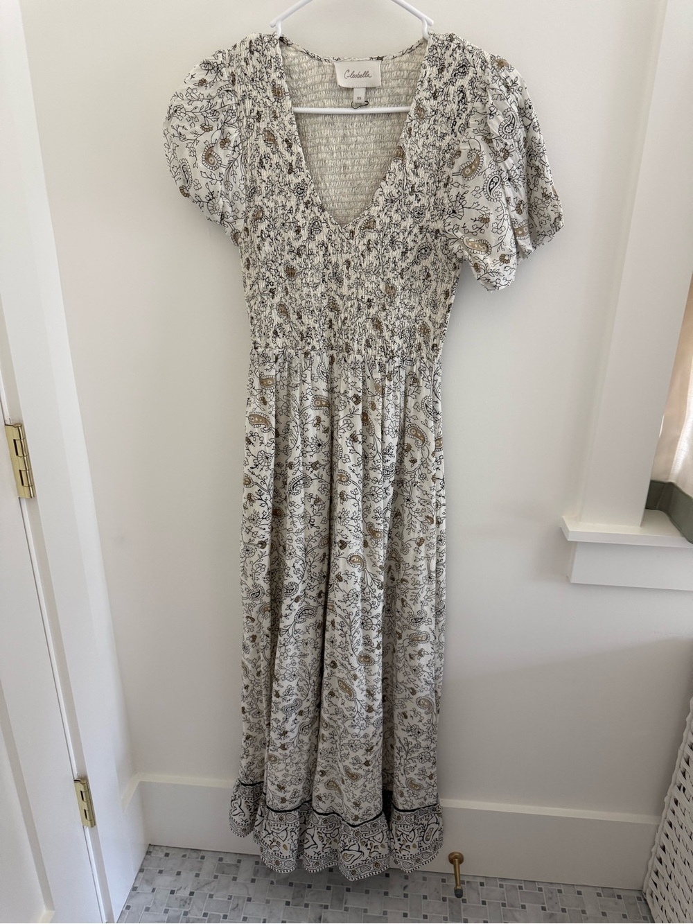 Cleobella Harmony Paisley Smocked Ankle Dress